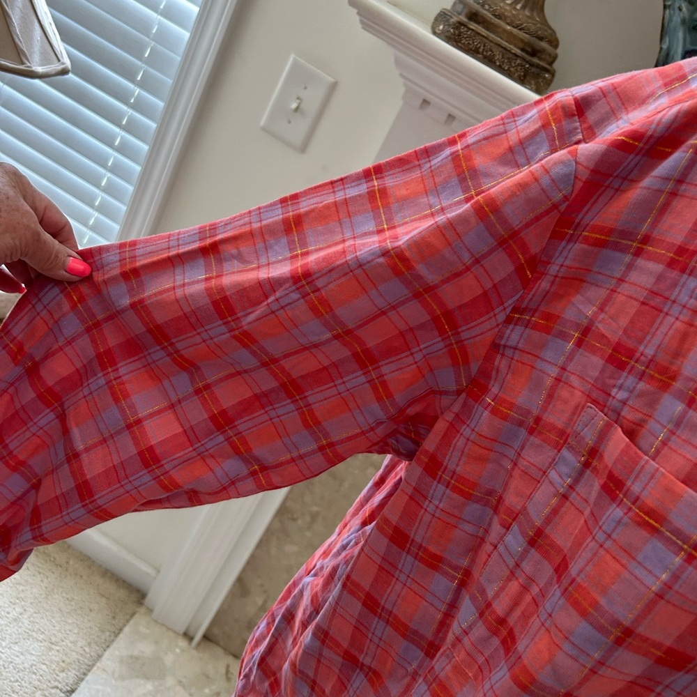 Anthro/Seen Worn Kept Plaid Button-Down Shirt - Picture 14 of 14